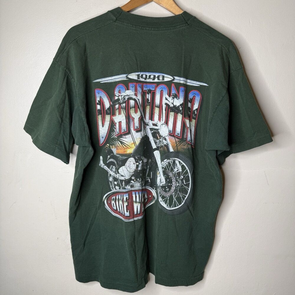 Vintage 1998 Daytona Bike Week T Shirt Single Stitch Mens XL Harley Motorcycle